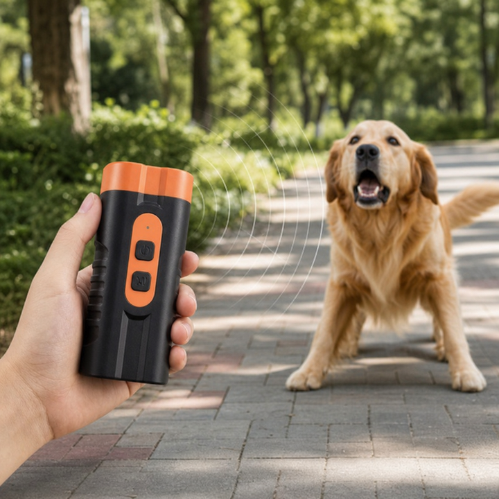Ultrasonic Dog Bark Control Device – Portable & Rechargeable