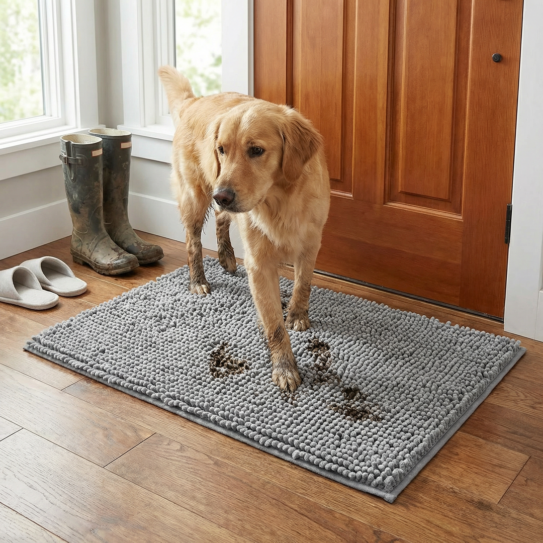 Dog Mud Mat – Super Absorbent, Non-Slip & Washable