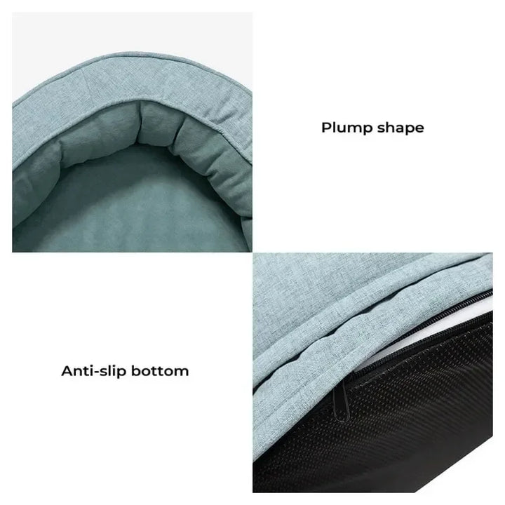 Dog Bed | Plush Bolster Sofa | Soft Padded Sides & Hand-Washable Fabric