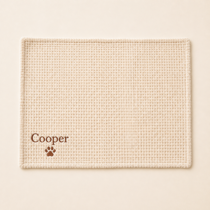 Personalized Fluffy Dog Blanket with Custom Embroidery
