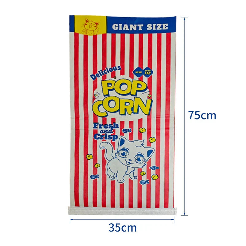 Cat Sleep & Play Cardboard Popcorn Bag