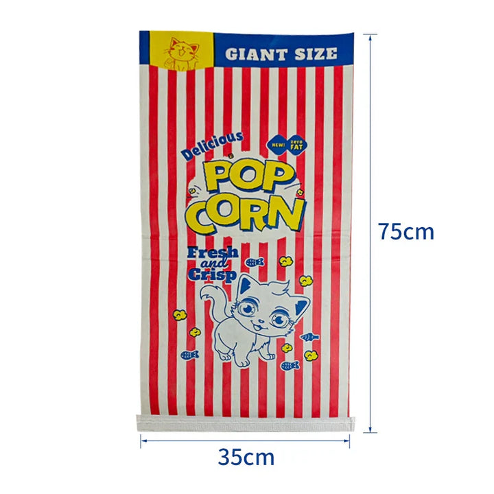 Cat Sleep & Play Cardboard Popcorn Bag