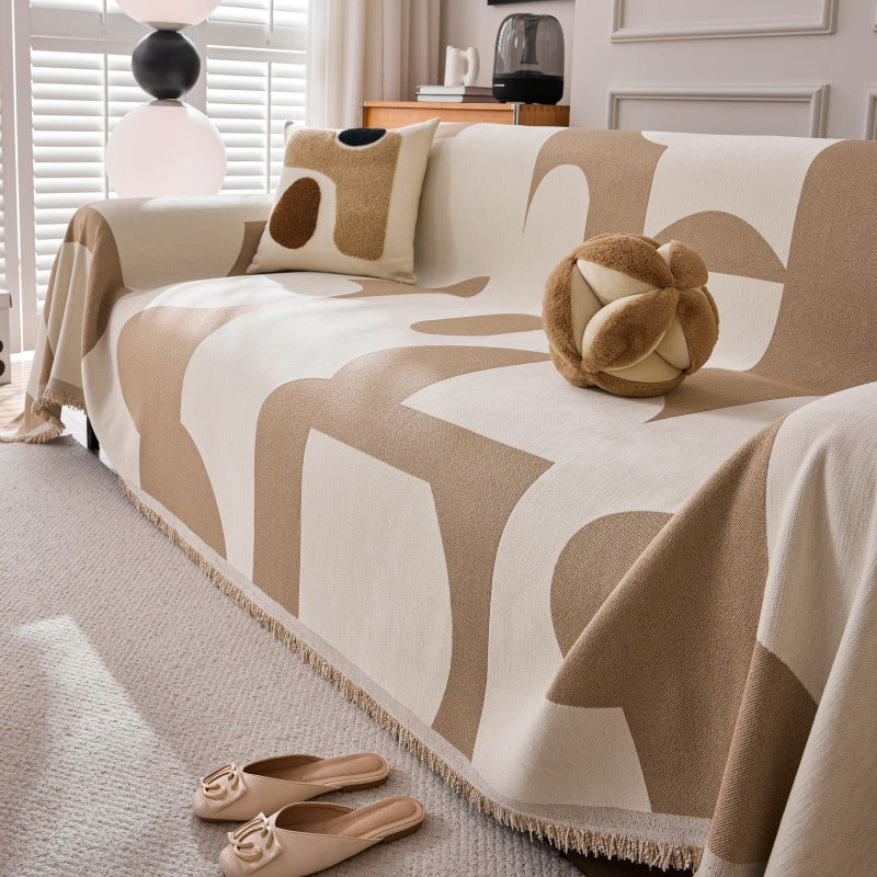 Modern Art Chenille Sofa Cover
