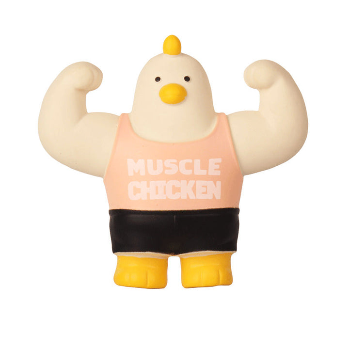 Durable Squeaky Muscle Buddy Dog Toy