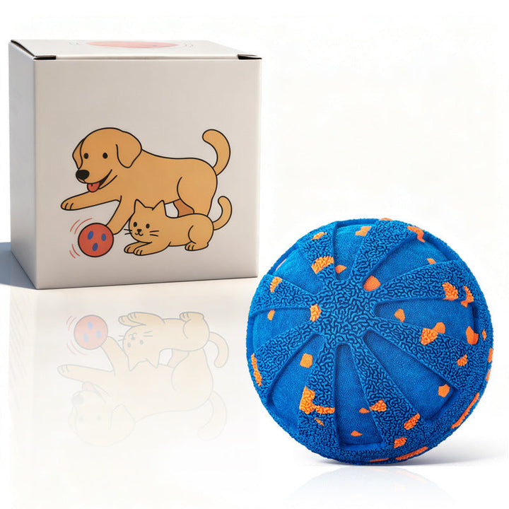 Interactive Rechargeable Dog Ball – Smart Rolling & Dental Chew Toy