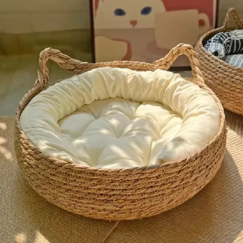RattanEase Handmade Woven Cat Litter Mat