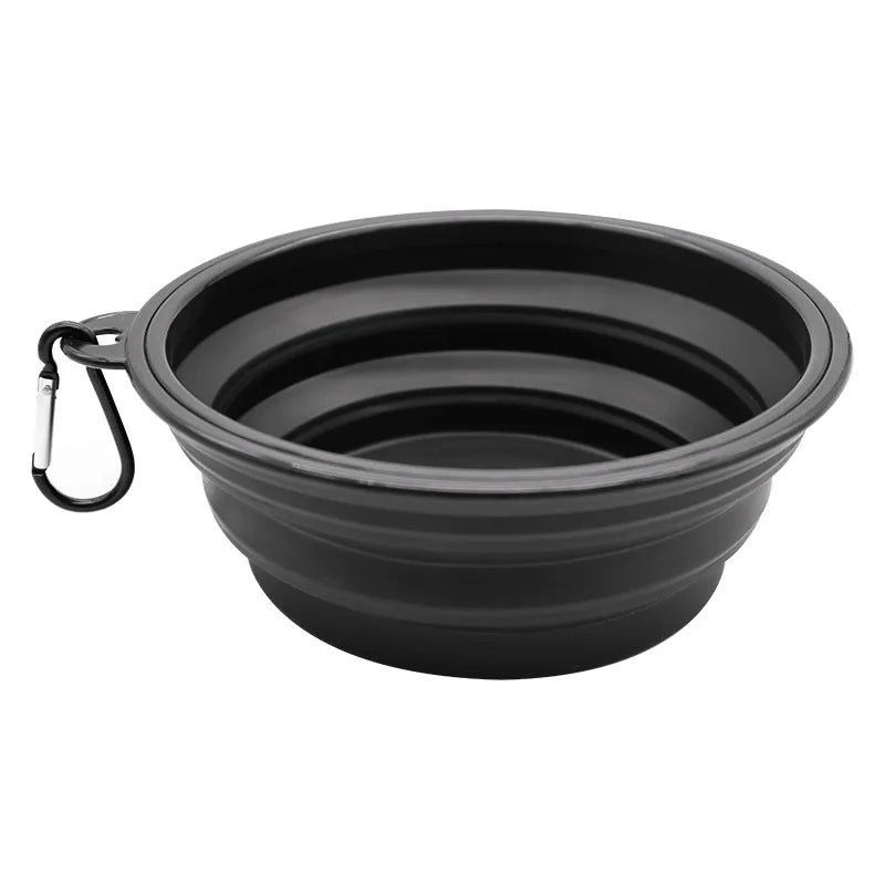 Collapsible Pet Silicone Dog Food & Water Bowl
