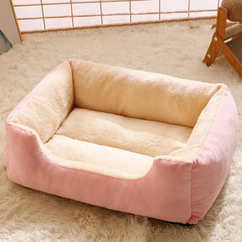SnuggleNest Plush Cat & Small Dog Bed