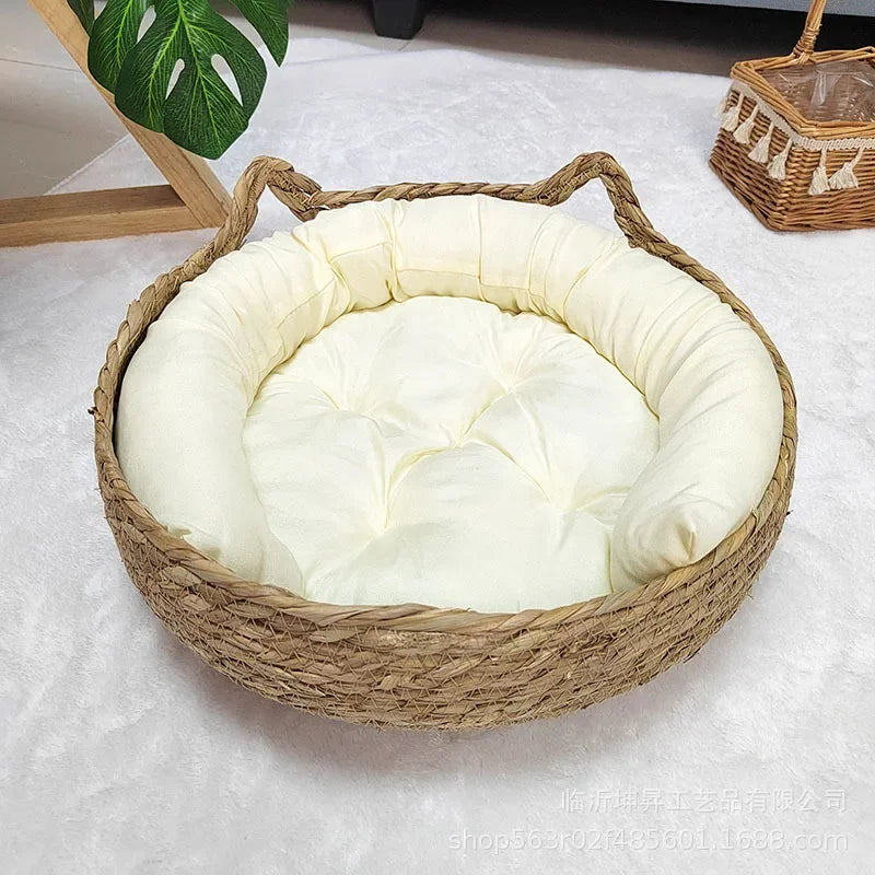 RattanEase Handmade Woven Cat Litter Mat