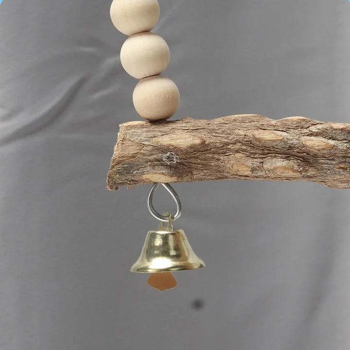 BellPerch Wooden Bird Swing