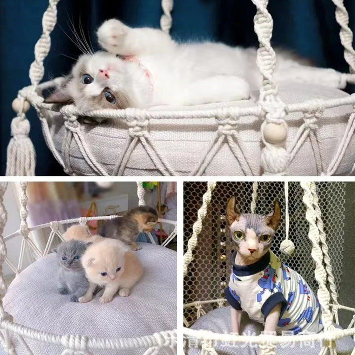 CottonCloud Hand-Woven Pet Hammock