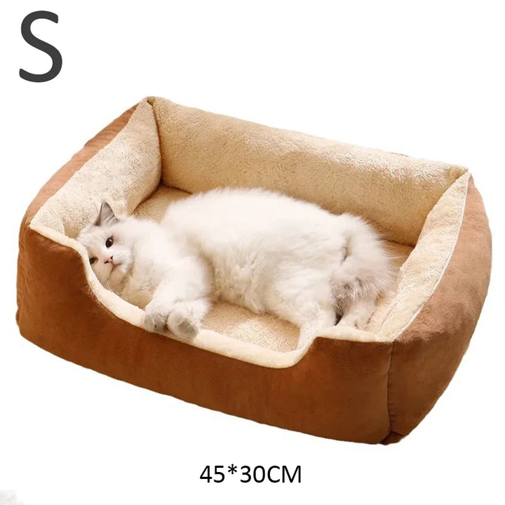 SnuggleNest Plush Cat & Small Dog Bed