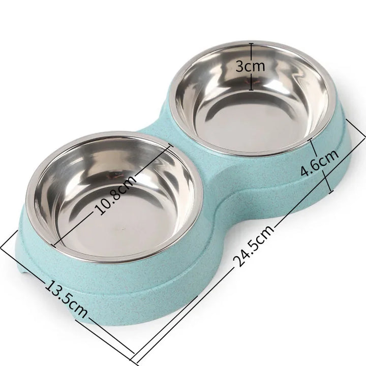 TwinFeast Stainless Steel Double Pet Bowl