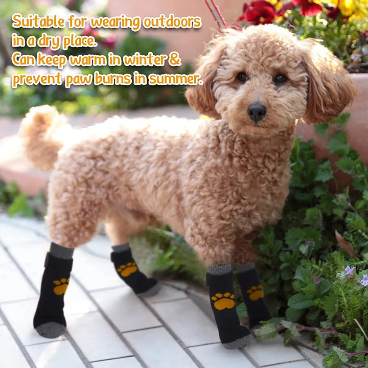Dog Anti-Slip Socks | Knitted Breathable Fabric | Rubber Grip Indoor Paw Protectors | Sizes S–L