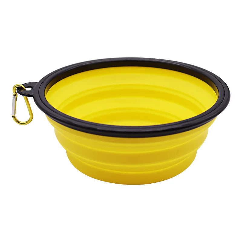 Collapsible Pet Silicone Dog Food & Water Bowl