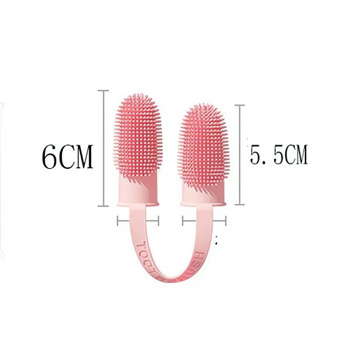 SilicaBrush 2-Finger Silicone Pet Toothbrush