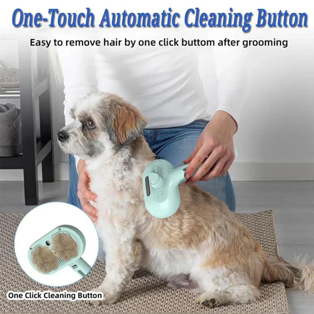 Pet Grooming Steam Brush | Luxury Pet Grooming Brush | Steam Spray Deshedding Tool