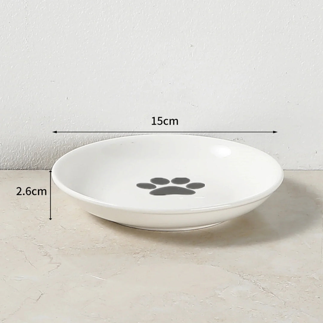 WhiskerEase Elevated Ceramic Cat Bowl