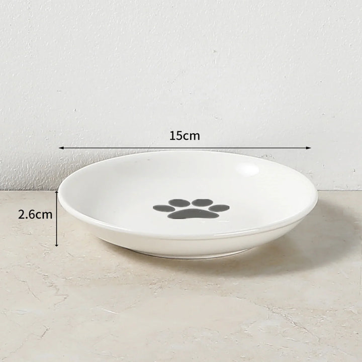 WhiskerEase Elevated Ceramic Cat Bowl