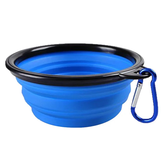 Collapsible Pet Silicone Dog Food & Water Bowl