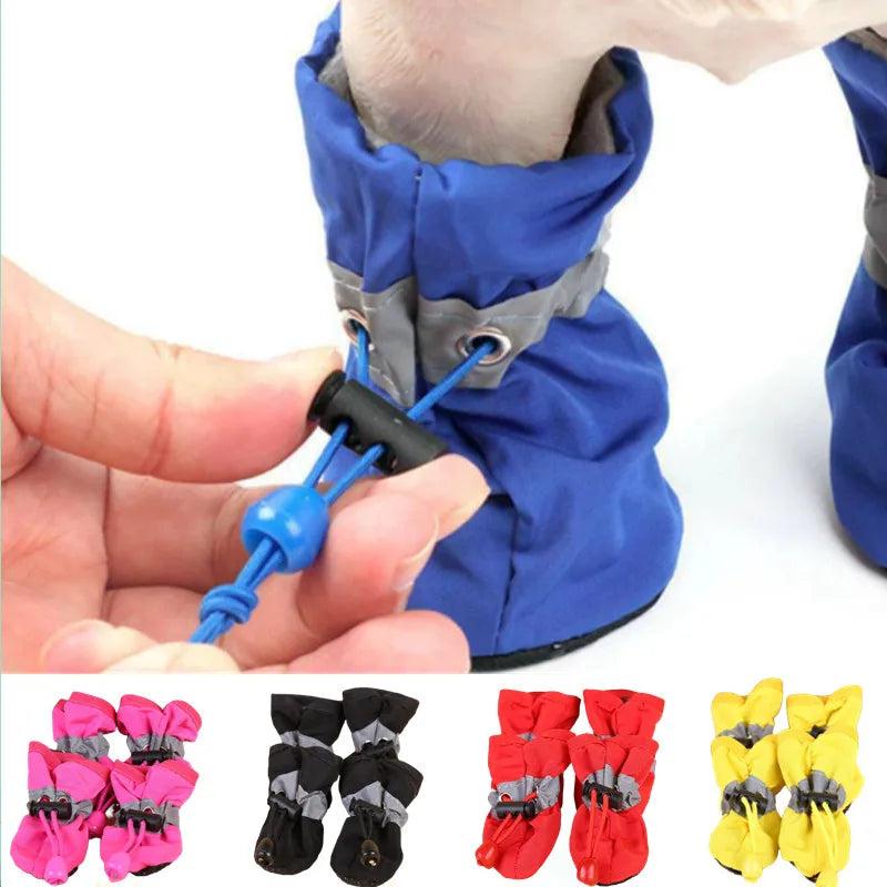 Dog Rain Booties | Waterproof Anti-Slip Paw Shoes | Rubber Sole | Adjustable Fit | Sizes XXS–XXL