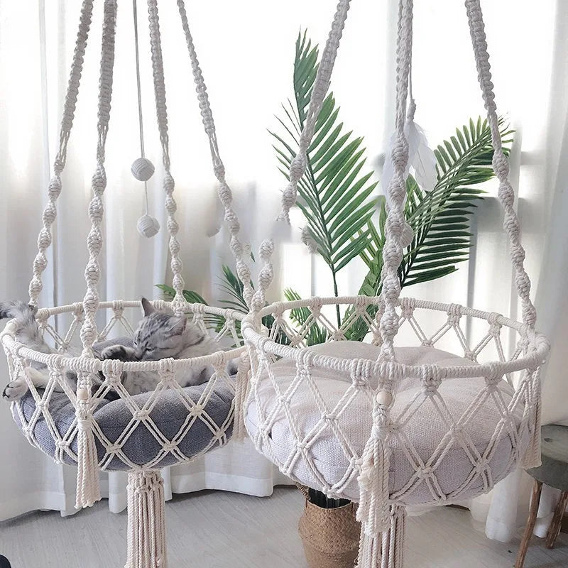CottonCloud Hand-Woven Pet Hammock