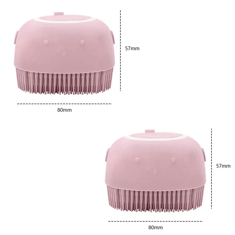 GroomEase Pet Shampoo & Massage Brush