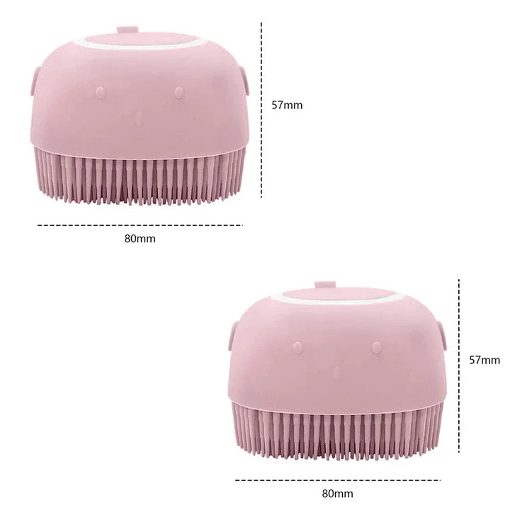 GroomEase Pet Shampoo & Massage Brush