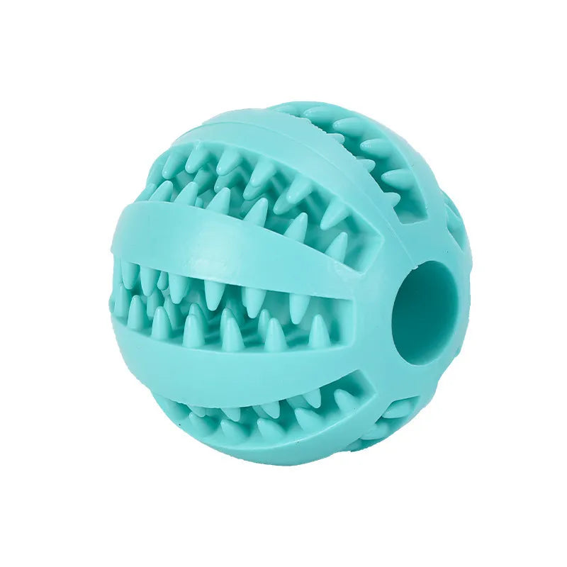 Rubber Dog Chew Ball | Dental Cleaning Treat Toy | Interactive Toy for Aggressive Chewers