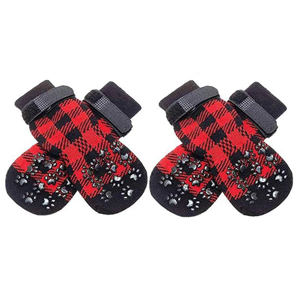 Dog Anti-Slip Socks | Knitted Breathable Fabric | Rubber Grip Indoor Paw Protectors | Sizes S–L