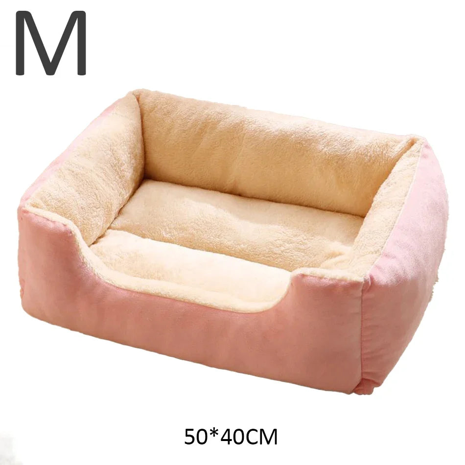 SnuggleNest Plush Cat & Small Dog Bed