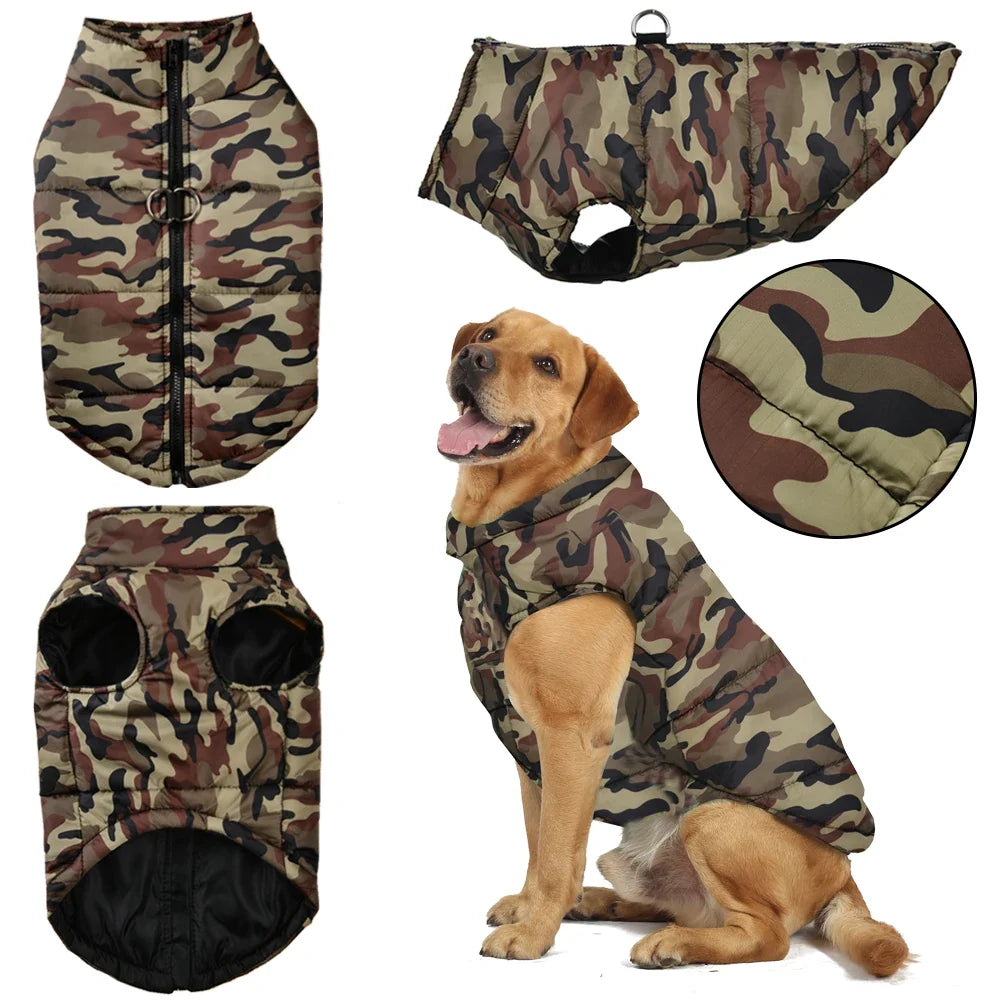 ArcticShield Camo Winter Dog Jacket
