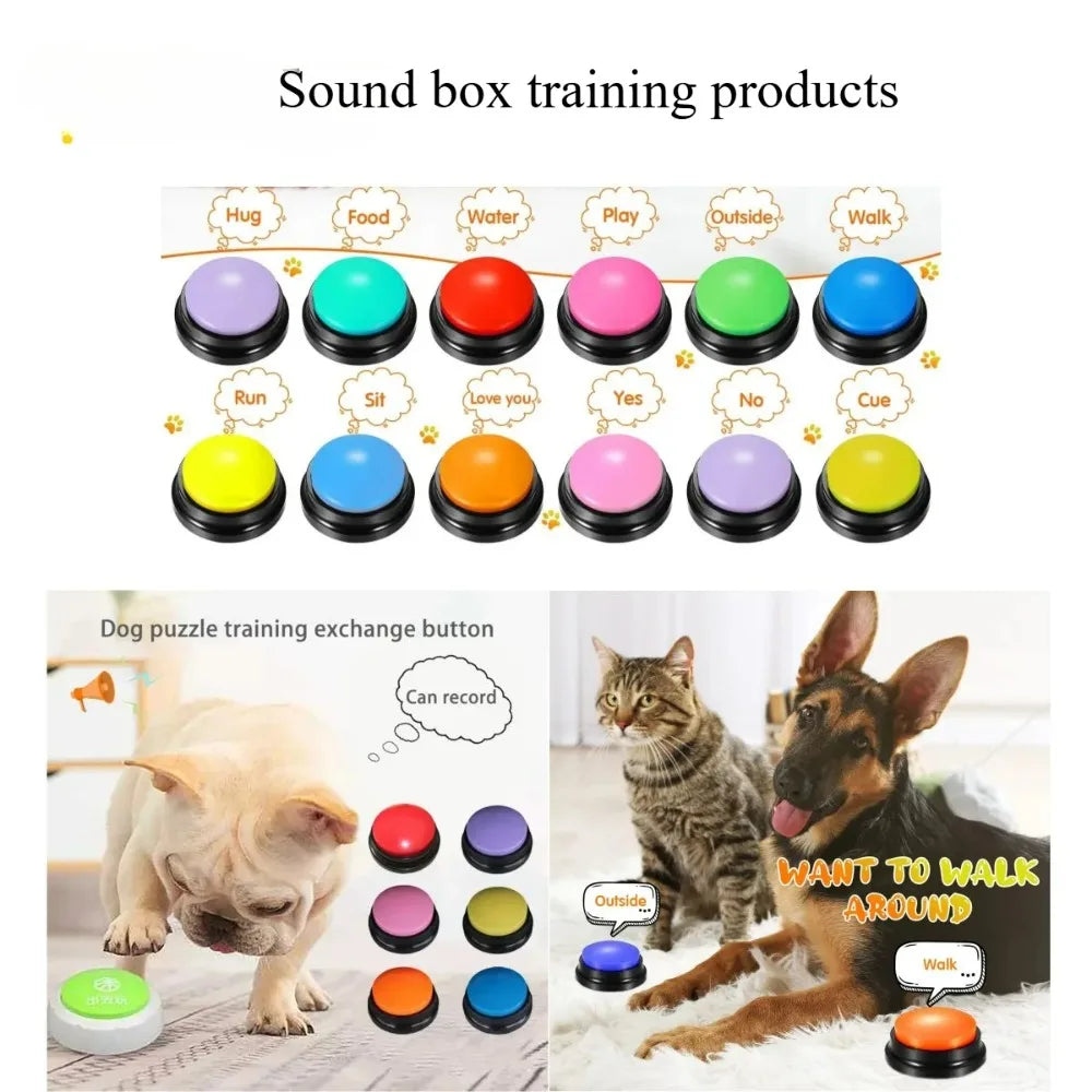 Dog Talking Buttons | Pet Communication Training Buttons | 30-Second Voice Playback | Pack of 4, 6 or 8