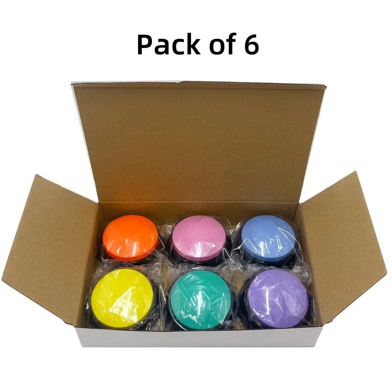 Dog Talking Buttons | Pet Communication Training Buttons | 30-Second Voice Playback | Pack of 4, 6 or 8