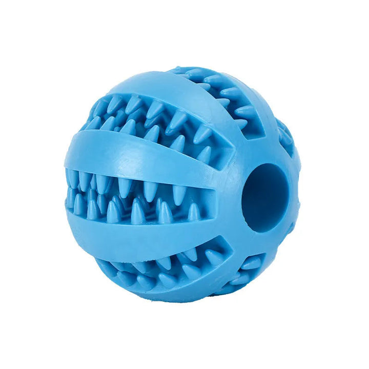 Rubber Dog Chew Ball | Dental Cleaning Treat Toy | Interactive Toy for Aggressive Chewers