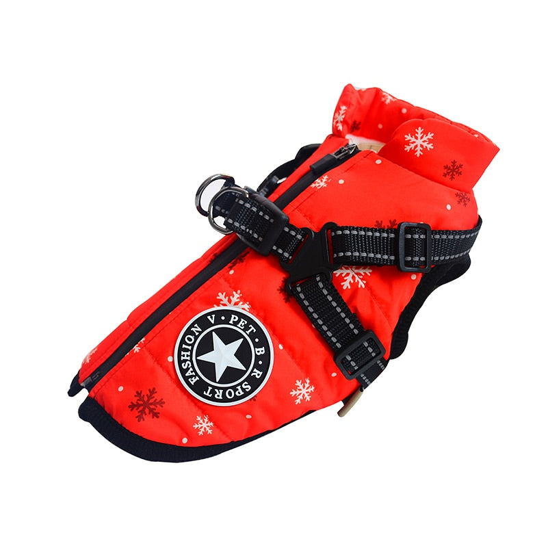 Waterproof Dog Jacket with Built-In Harness | Adjustable | Rain & Wind Protection | Sizes S–5XL