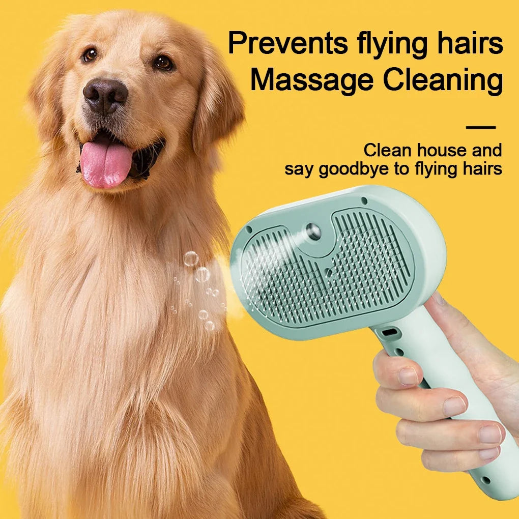 Pet Grooming Steam Brush | Luxury Pet Grooming Brush | Steam Spray Deshedding Tool