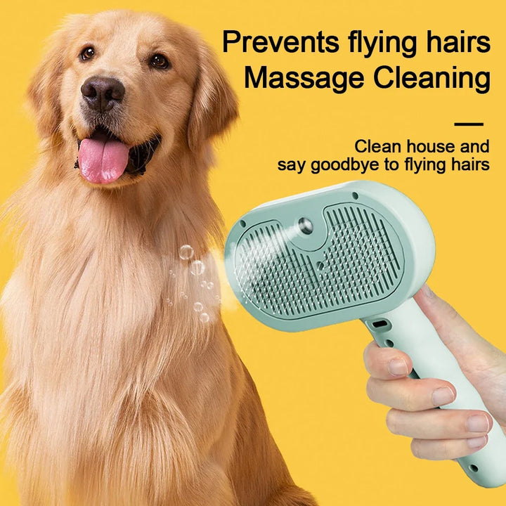 Pet Grooming Steam Brush | Luxury Pet Grooming Brush | Steam Spray Deshedding Tool