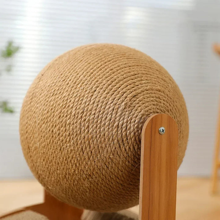 ScratchSphere 2-in-1 Cat Scratching Ball & Wood Scratcher