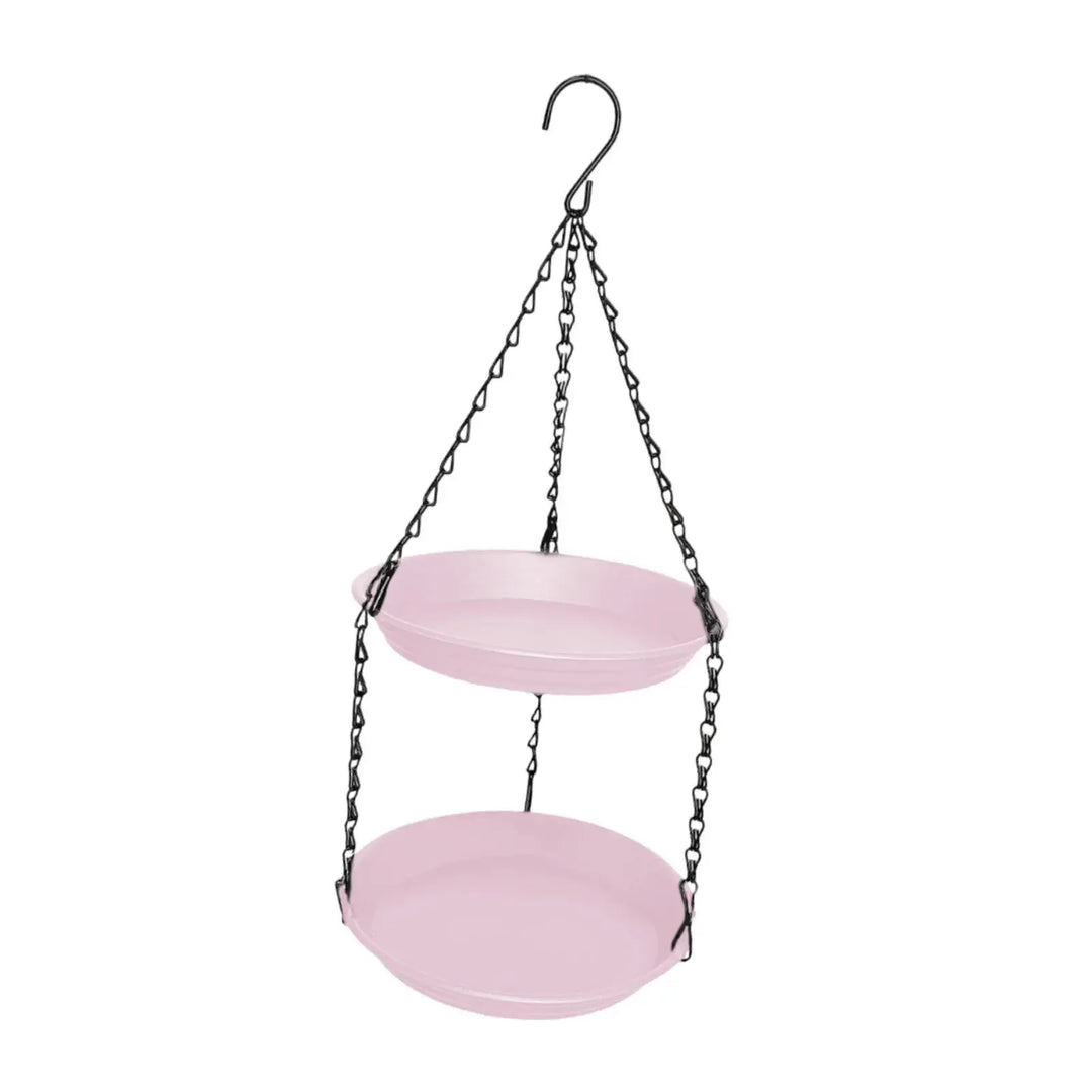 FeatherFeast Dual Bowl Hanging Bird Feeder