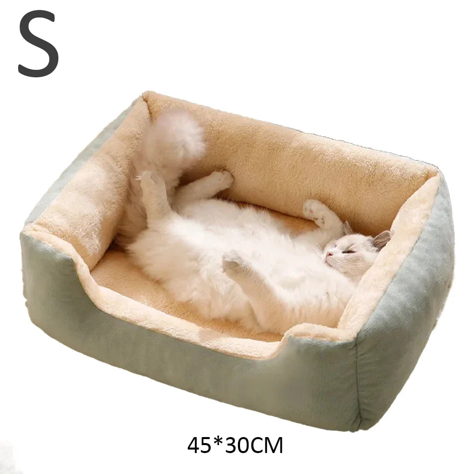 SnuggleNest Plush Cat & Small Dog Bed