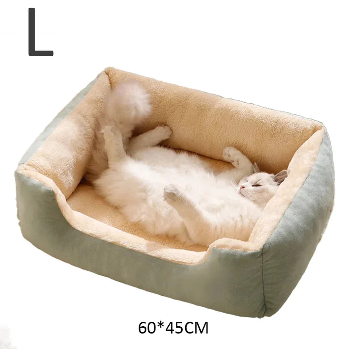 SnuggleNest Plush Cat & Small Dog Bed
