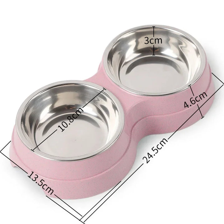 TwinFeast Stainless Steel Double Pet Bowl