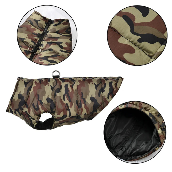 ArcticShield Camo Winter Dog Jacket