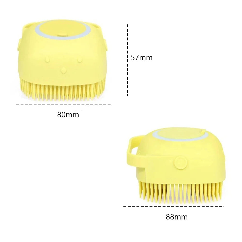 GroomEase Pet Shampoo & Massage Brush