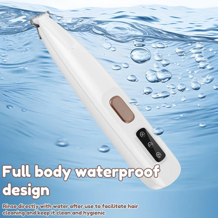 Waterproof Pet Paw Trimmer | LED Display Pet Hair Clippers | 1.8 cm Precision Grooming Blade