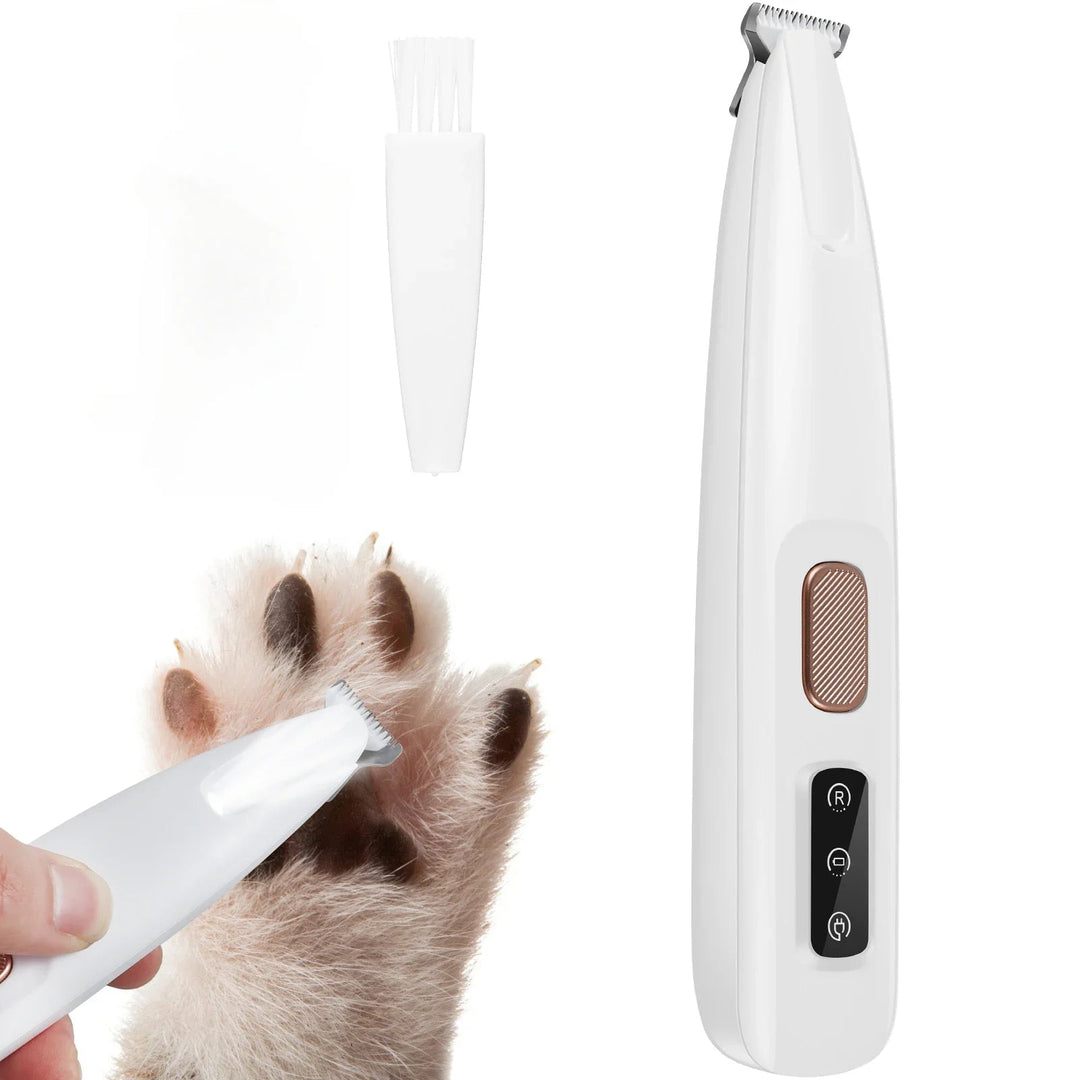 Waterproof Pet Paw Trimmer | LED Display Pet Hair Clippers | 1.8 cm Precision Grooming Blade