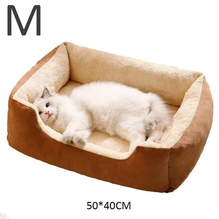SnuggleNest Plush Cat & Small Dog Bed