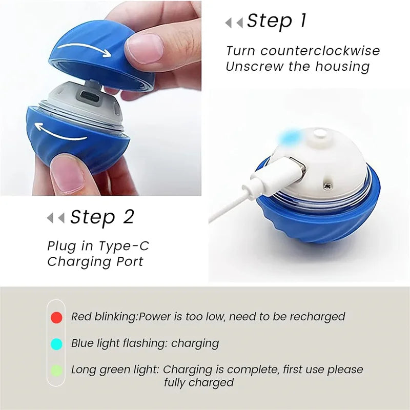 Interactive Smart Dog Ball | Automatic Rechargeable Toy | Interactive Training & Play Toy