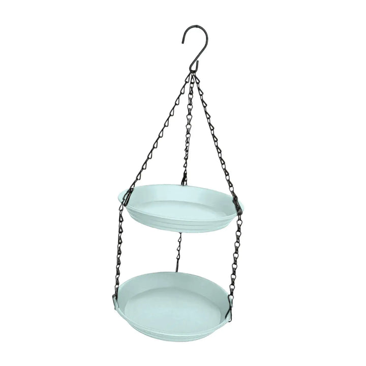 FeatherFeast Dual Bowl Hanging Bird Feeder